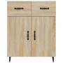 Aparador de madera de ingeniería roble Sonoma 69,5x34x90 cm de vidaXL, Aparadores - Ref: Foro24-812198, Precio: 96,91 €, Desc...