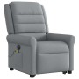Sillón de masaje eléctrico reclinable elevable tela gris claro en Sillones | Comprar online en Foru.es