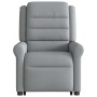 Sillón de masaje eléctrico reclinable elevable tela gris claro en Sillones | Comprar online en Foru.es