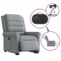 Sillón de masaje eléctrico reclinable elevable tela gris claro en Sillones | Comprar online en Foru.es