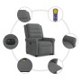 Sillón de masaje eléctrico reclinable elevable tela gris oscuro en Sillones | Comprar online en Foru.es