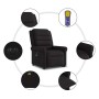 Sillón de masaje eléctrico reclinable elevable tela negro en Sillones | Comprar online en Foru.es