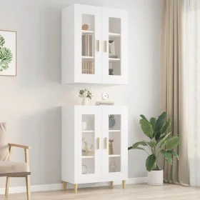 White hanging wall cabinet 69.5x34x90 cm by vidaXL, Sideboards - Ref: Foro24-812276, Price: 93,84 €, Discount: %
