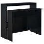 Mesa alta de bar con 2 tableros negro 130x40x120 cm en Mesas de comedor | Comprar online en Foru.es