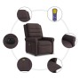 Sillón masaje eléctrico reclinable elevable tela marrón oscuro en Sillones | Comprar online en Foru.es