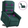 Sillón masaje eléctrico reclinable elevable tela verde oscuro en Sillones | Comprar online en Foru.es