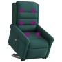 Sillón masaje eléctrico reclinable elevable tela verde oscuro en Sillones | Comprar online en Foru.es