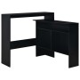 Mesa alta de bar con 2 tableros negro 130x40x120 cm en Mesas de comedor | Comprar online en Foru.es