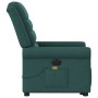 Sillón masaje eléctrico reclinable elevable tela verde oscuro en Sillones | Comprar online en Foru.es