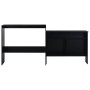 Mesa alta de bar con 2 tableros negro 130x40x120 cm en Mesas de comedor | Comprar online en Foru.es