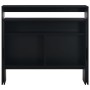 Mesa alta de bar con 2 tableros negro 130x40x120 cm en Mesas de comedor | Comprar online en Foru.es