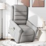 Sillón de masaje eléctrico reclinable elevable tela gris nube en Sillones | Comprar online en Foru.es
