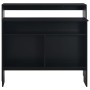 Mesa alta de bar con 2 tableros negro 130x40x120 cm en Mesas de comedor | Comprar online en Foru.es