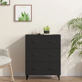 Aparador de madera de ingeniería negro 69,5x34x90 cm de vidaXL, Aparadores - Ref: Foro24-812160, Precio: 85,28 €, Descuento: %