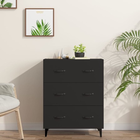 Aparador de madera de ingeniería negro 69,5x34x90 cm de vidaXL, Aparadores - Ref: Foro24-812160, Precio: 86,31 €, Descuento: %