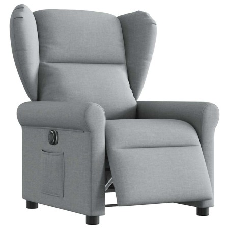 Sillón reclinable eléctrico tela gris claro en Sillones | Comprar online en Foru.es