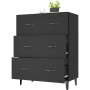 Aparador de madera de ingeniería negro 69,5x34x90 cm de vidaXL, Aparadores - Ref: Foro24-812160, Precio: 86,31 €, Descuento: %