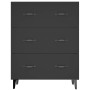 Aparador de madera de ingeniería negro 69,5x34x90 cm de vidaXL, Aparadores - Ref: Foro24-812160, Precio: 86,31 €, Descuento: %