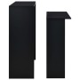 Mesa alta de bar con 2 tableros negro 130x40x120 cm en Mesas de comedor | Comprar online en Foru.es