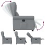 Sillón reclinable eléctrico tela gris claro en Sillones | Comprar online en Foru.es