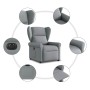 Sillón reclinable eléctrico tela gris claro en Sillones | Comprar online en Foru.es