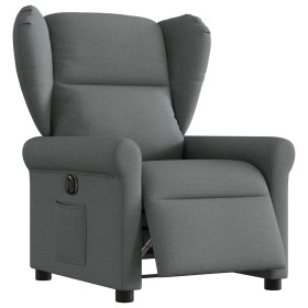 Sillón reclinable eléctrico de tela gris oscuro en Sillones | Comprar online en Foru.es