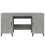 Escritorio de madera contrachapada gris hormigón 140x50x75 cm de vidaXL, Escritorios - Ref: Foro24-812775, Precio: 112,02 €, ...