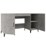 Escritorio de madera contrachapada gris hormigón 140x50x75 cm de vidaXL, Escritorios - Ref: Foro24-812775, Precio: 112,02 €, ...
