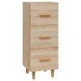 Aparador madera contrachapada color roble Sonoma 34,5x34x90 cm de vidaXL, Aparadores - Ref: Foro24-812342, Precio: 66,96 €, D...