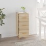 Aparador madera contrachapada color roble Sonoma 34,5x34x90 cm de vidaXL, Aparadores - Ref: Foro24-812342, Precio: 66,96 €, D...