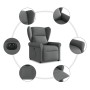 Sillón reclinable eléctrico de tela gris oscuro en Sillones | Comprar online en Foru.es
