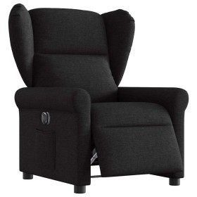 Sillón reclinable eléctrico de tela negro en Sillones | Comprar online en Foru.es