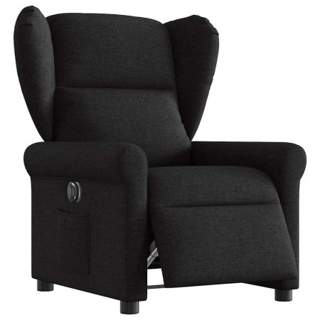 Sillón reclinable eléctrico de tela negro en Sillones | Comprar online en Foru.es