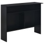 Mesa alta de bar con 2 tableros negro 130x40x120 cm en Mesas de comedor | Comprar online en Foru.es