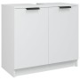 Armario de baño madera contrachapada blanco 64,5x33,5x59 cm de vidaXL, Taquillas y armarios de almacenamiento - Ref: Foro24-8...