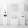 Armario de baño madera contrachapada blanco 64,5x33,5x59 cm de vidaXL, Taquillas y armarios de almacenamiento - Ref: Foro24-8...