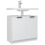 Armario de baño madera contrachapada blanco 64,5x33,5x59 cm de vidaXL, Taquillas y armarios de almacenamiento - Ref: Foro24-8...