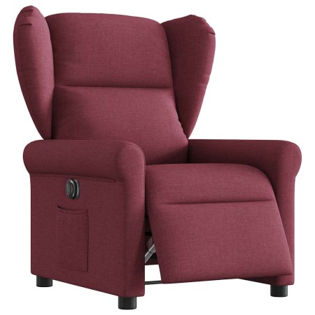 Sillón reclinable eléctrico tela rojo tinto en Sillones | Comprar online en Foru.es
