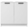 Armario de baño madera contrachapada blanco 64,5x33,5x59 cm de vidaXL, Taquillas y armarios de almacenamiento - Ref: Foro24-8...
