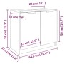 Armario de baño madera contrachapada blanco 64,5x33,5x59 cm de vidaXL, Taquillas y armarios de almacenamiento - Ref: Foro24-8...