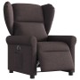 Sillón reclinable eléctrico tela marrón oscuro en Sillones | Comprar online en Foru.es