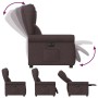 Sillón reclinable eléctrico tela marrón oscuro en Sillones | Comprar online en Foru.es