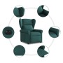 Sillón reclinable eléctrico tela verde oscuro en Sillones | Comprar online en Foru.es