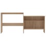 Mesa alta de bar con 2 tableros roble 130x40x120 cm en Mesas de comedor | Comprar online en Foru.es