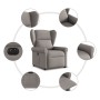 Sillón reclinable eléctrico tela gris taupé en Sillones | Comprar online en Foru.es