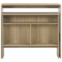 Mesa alta de bar con 2 tableros roble 130x40x120 cm en Mesas de comedor | Comprar online en Foru.es