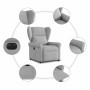 Sillón reclinable eléctrico de tela gris nube en Sillones | Comprar online en Foru.es