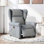 Sillón reclinable de masaje eléctrico tela gris claro en Sillones | Comprar online en Foru.es