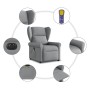 Sillón reclinable de masaje eléctrico tela gris claro en Sillones | Comprar online en Foru.es