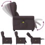 Sillón reclinable de masaje eléctrico tela marrón oscuro en Sillones | Comprar online en Foru.es